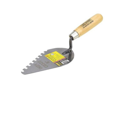 เกรียงก่ออิฐมีฟันสแตนเลสด้ามไม้ 6 นิ้ว (โหล)