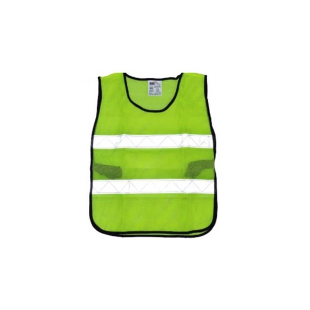 เสื้อจราจรตาข่าย ทรงยู สีเขียวแถบเงิน (ตัว)