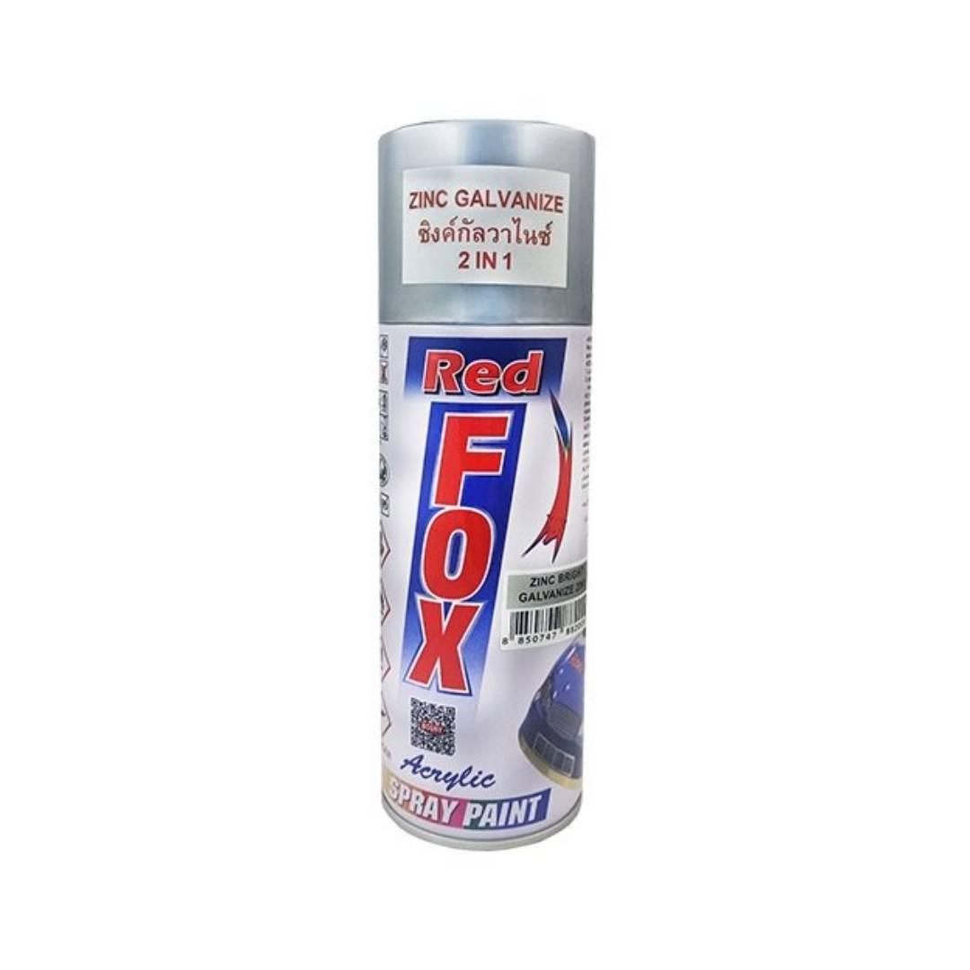 สีสเปรย์เรดฟอกซ์ Red Fox ซิงค์กัลวาไนซ์ 2in1 400ml. (กระป๋อง)