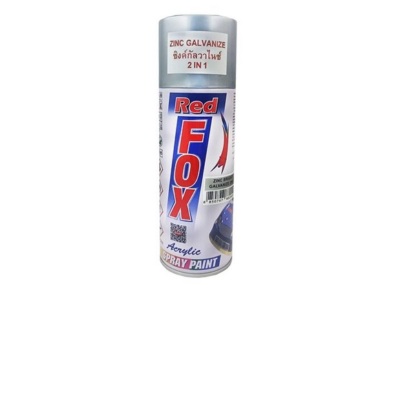 สีสเปรย์เรดฟอกซ์ Red Fox ซิงค์กัลวาไนซ์ 2in1 400ml. (กระป๋อง)