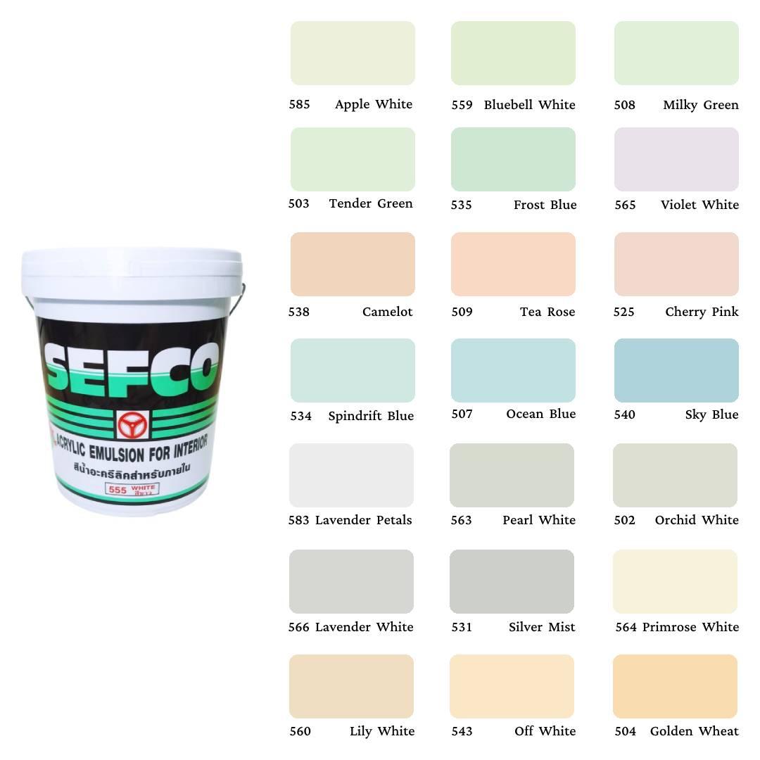 สีน้ำภายใน เซฟโก้ Sefco 18ลิตร (ถัง)