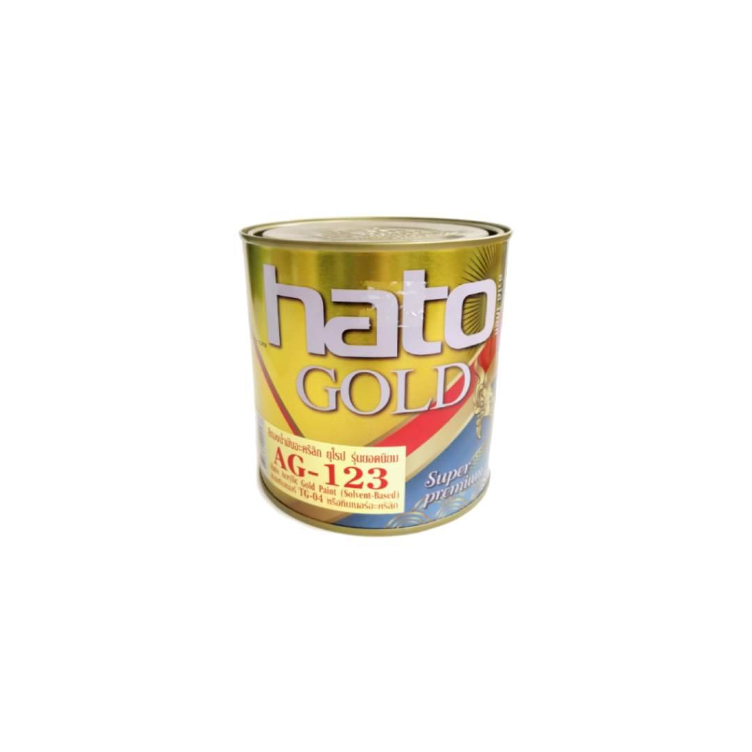 สีน้ำมันทองคำฮาโต้ Hato AG123 1/4กล. (กระป๋อง)